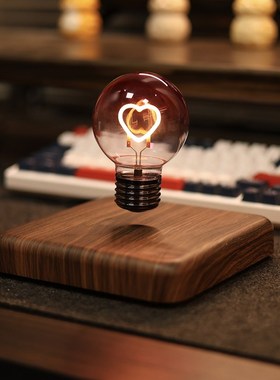 磁悬浮摆件爱心灯泡高端科技送女朋友生日礼物七夕礼品送女生