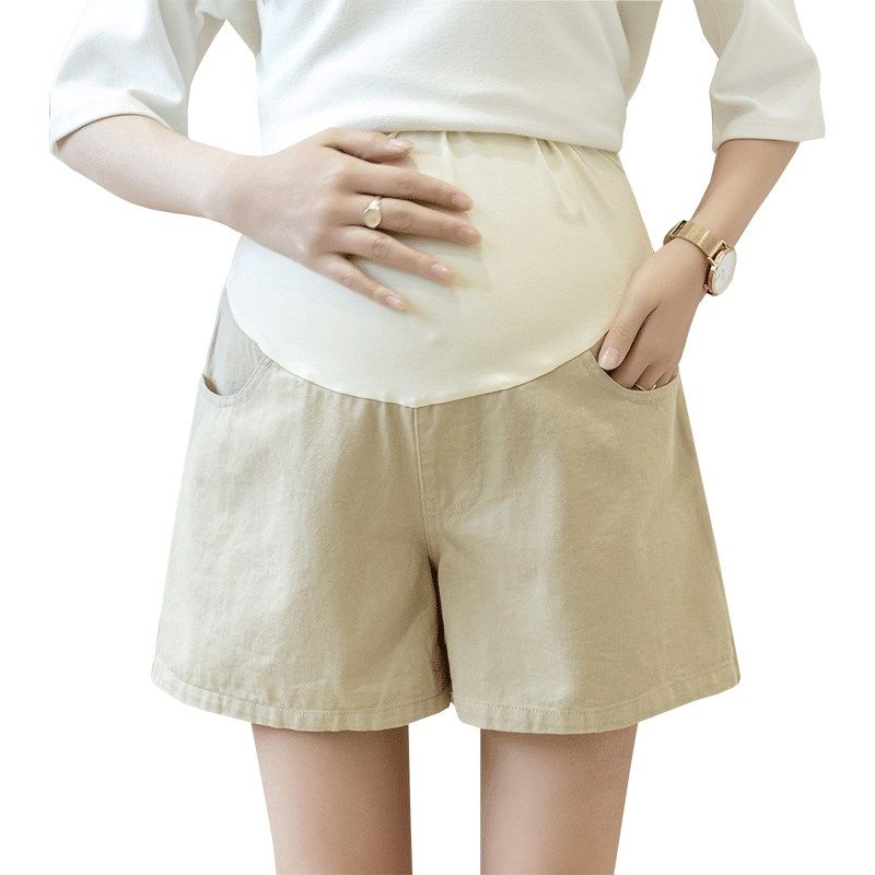 2023夏装加肥大码孕妇牛仔短裤外穿托腹200斤阔腿五分薄款打底裤,淘宝优惠券,粉丝福利购,淘宝优惠卷