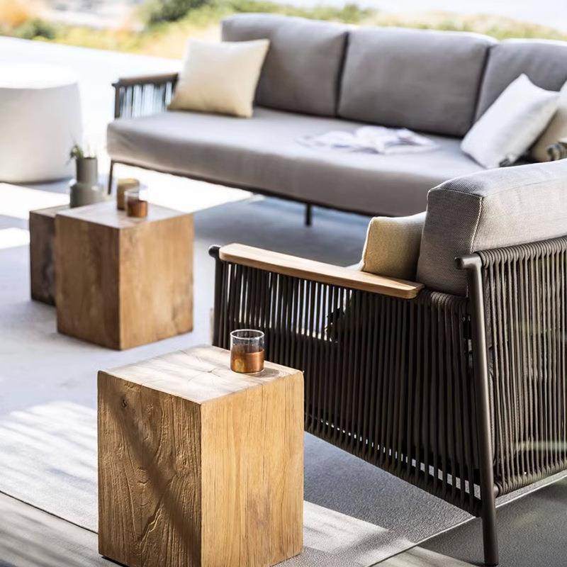 户外藤编沙发大阳台庭院室外防雨防晒阳光房茶几单人藤椅家具组合,淘宝优惠券,粉丝福利购,淘宝优惠卷