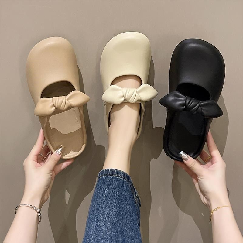 法式平底孕妇防滑拖鞋外穿女2024新款夏季防臭脚半包头凉鞋踩屎感,淘宝优惠券,粉丝福利购,淘宝优惠卷
