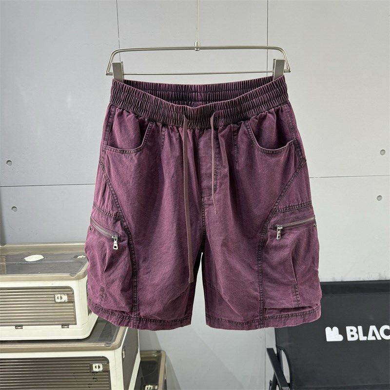 2025夏季水洗棉工装五分裤男宽松休闲短裤大口袋百搭潮流直筒中裤,淘宝优惠券,粉丝福利购,淘宝优惠卷