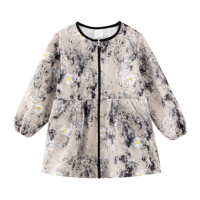 女童防水罩衣薄款秋冬长袖公主幼儿园棉袄罩衫羽绒服外套围兜护衣,淘宝优惠券,粉丝福利购,淘宝优惠卷