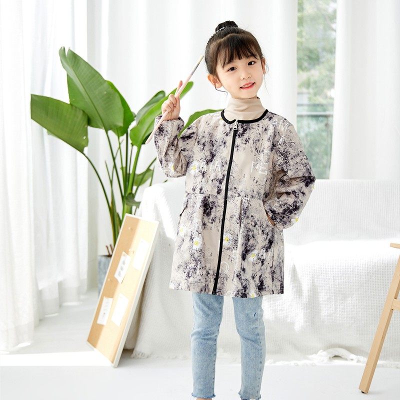 女童防水罩衣薄款秋冬长袖公主幼儿园棉袄罩衫羽绒服外套围兜护衣,淘宝优惠券,粉丝福利购,淘宝优惠卷