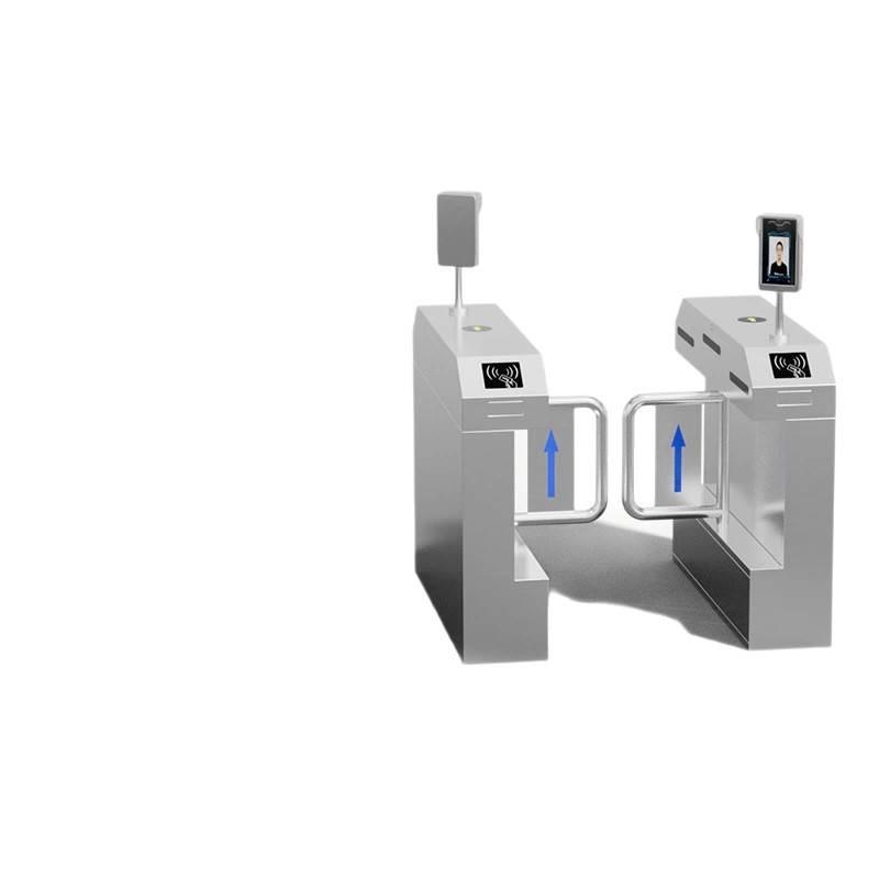 Stainless steel swing gate bridge type octagonal swing gate face recognition access control attendance construction site community intelligent pedestrian passage