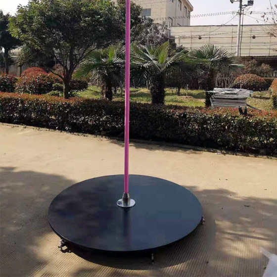 Mobile steel tube stage, outdoor indoor dance tube, circular rotating fixed dual-purpose silicone performance stage outdoor