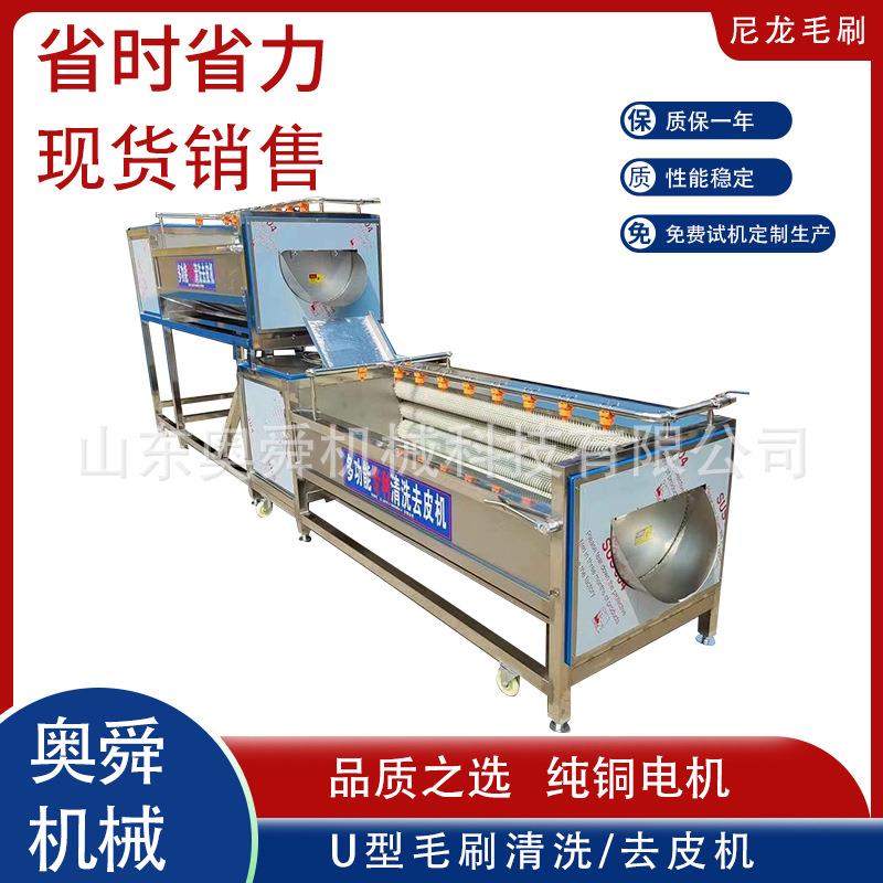 生姜基地毛辊清洗机洗大姜机器产能翻倍毛刷去皮清洗机 - 图3