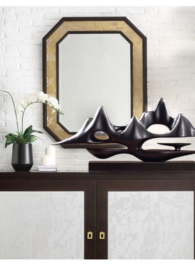 新中式创意假山雕塑家居摆件客厅电视柜玄关办公室样板.房软装饰