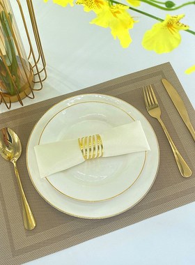 简约轻奢西餐具套餐酒店会所餐具餐桌摆台样板房简约软装骨瓷餐盘