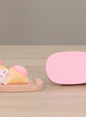 可爱屁屁猪手机支架摆件家居懒人手机支撑架工位解压摆件桌面摆件