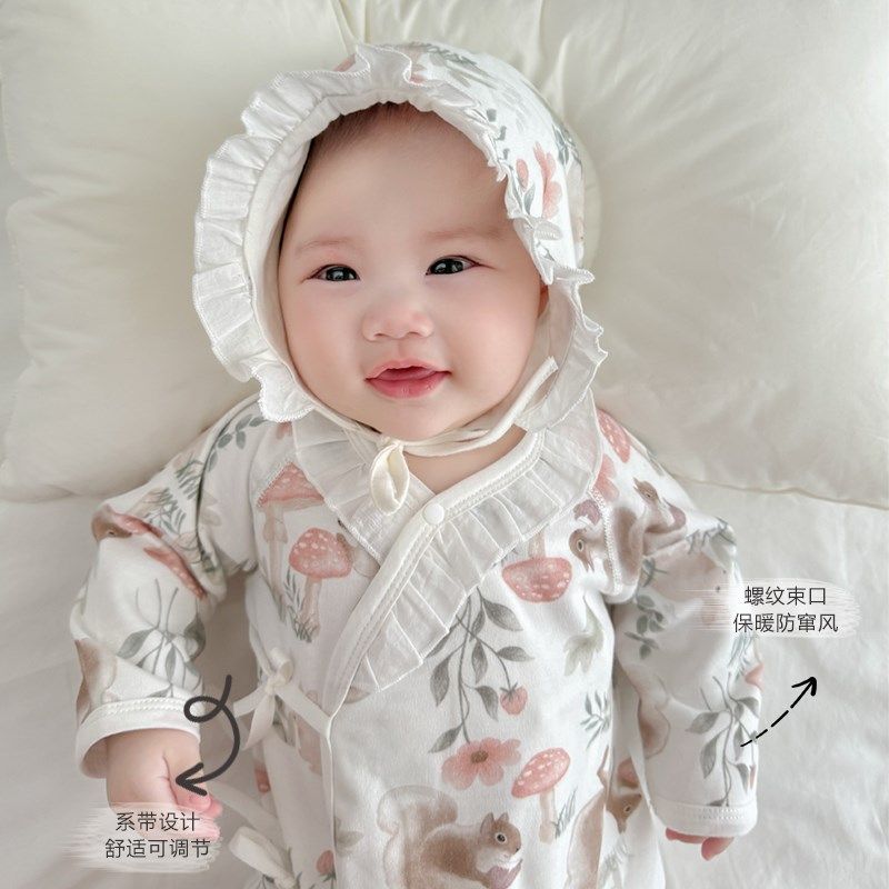 婴儿连体衣新生宝宝衣服春秋冬春秋外出宝宝哈衣新生儿满月爬服,淘宝优惠券,粉丝福利购,淘宝优惠卷