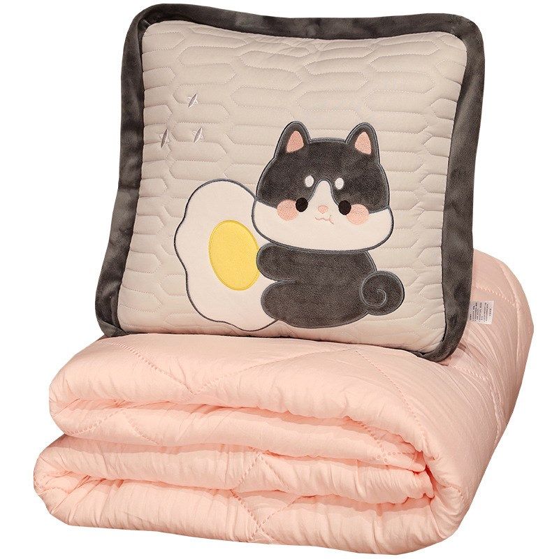 冰丝抱枕被子两用办公室午睡毯子枕头空调被二合一汽车载靠垫靠枕,淘宝优惠券,粉丝福利购,淘宝优惠卷