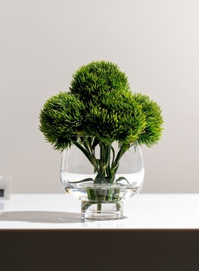 简约设计轻奢花艺绿植花瓶售楼处样板间洽谈室前台茶几餐桌面摆件