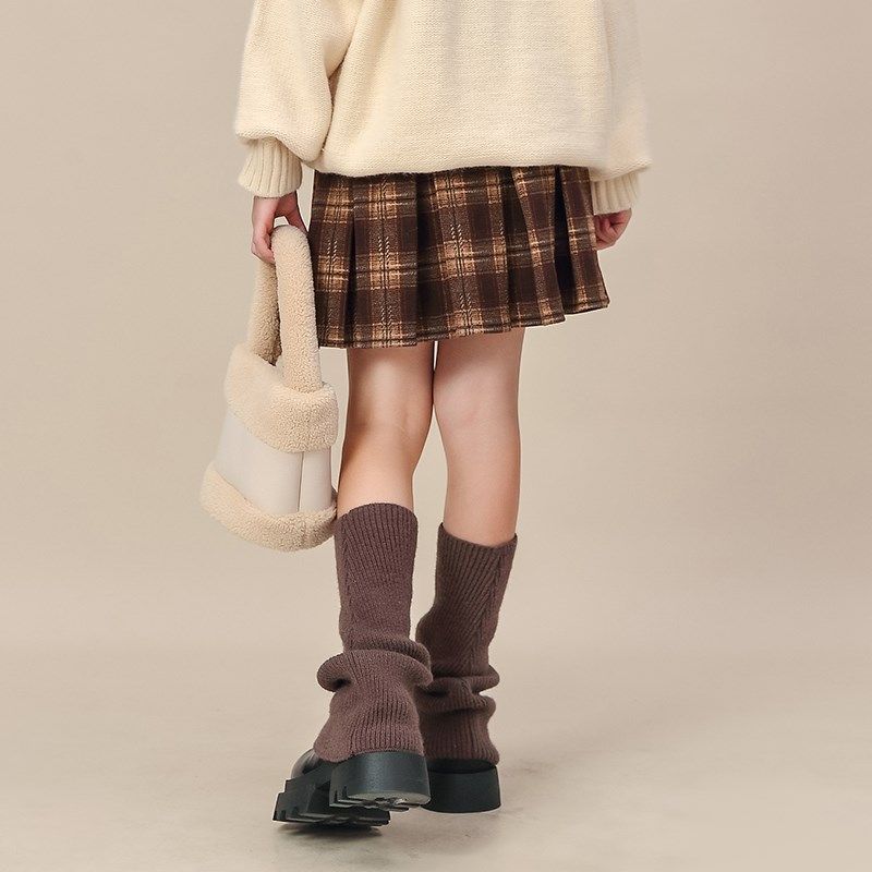 女童加绒百褶裙冬季2024新款儿童半身裙大童小女孩格子裙洋气裙子,淘宝优惠券,粉丝福利购,淘宝优惠卷