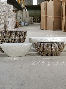 船形现代玻璃钢大型装饰花瓶简约花盆干花插花客厅酒W店书房装饰