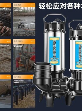 德国进口抽粪泵泥浆泵农用泵灌溉潜水养殖排污泵抽泥沙吸泥抽粪泵