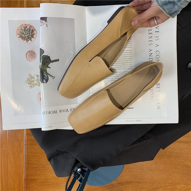 不好穿来找我软皮平底小皮鞋女方头简约百搭懒人豆豆鞋女瓢鞋孕妇,淘宝优惠券,粉丝福利购,淘宝优惠卷