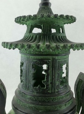 古玩摆件 青铜器宝塔熏炉 古典工艺品 铜塔 博古架精美摆件 特价