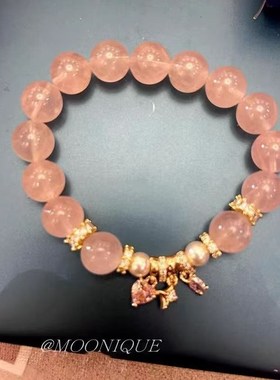 金粉世家~粉色i串珠手炼女招桃花转运手炼2025新款旺人缘净化磁场