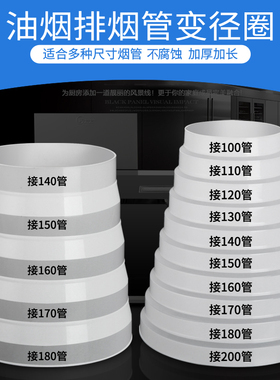 抽油烟机变径圈排风管转换接头烟管变径器大小头止回阀烟管变径器