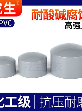 戎生CPVC给水管化工管帽管堵闷盖封头国标PVC管件塑料配件 50 110