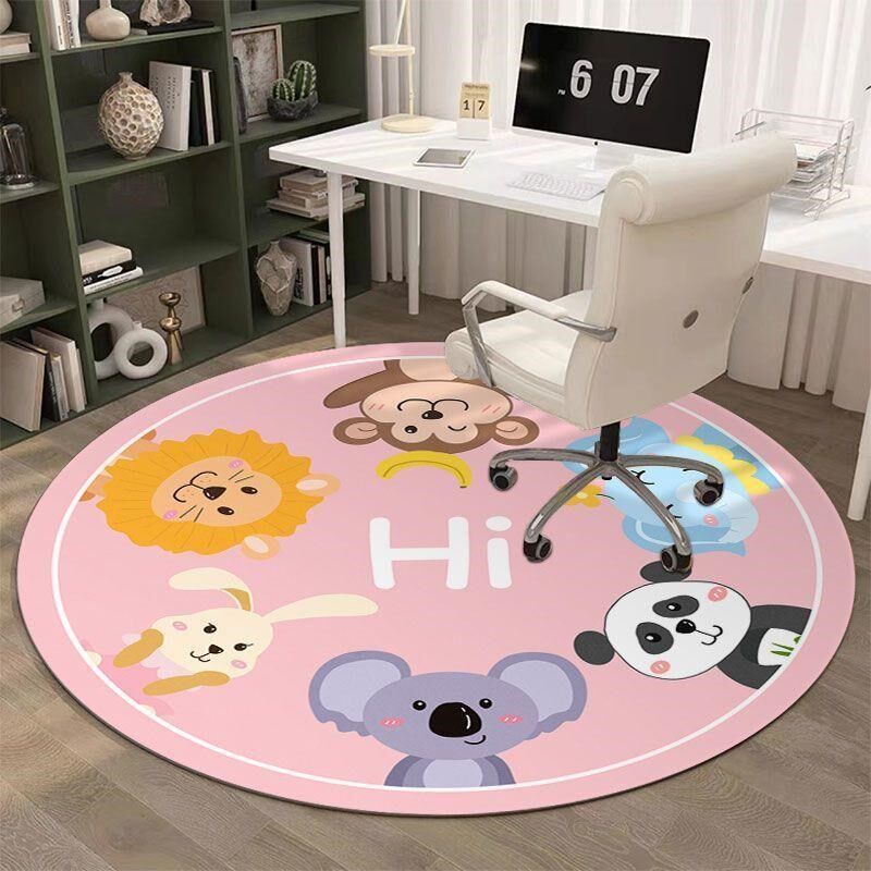 Round non-slip floor mat computer swivel chair bedroom children's room foot mat study chair mat desk carpet