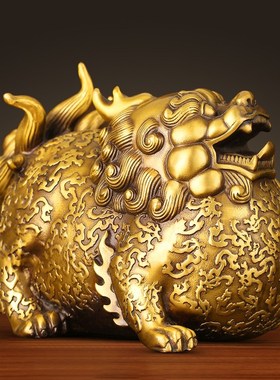 全铜貔貅摆件一对客厅办公室家居客厅店铺装饰开业礼品