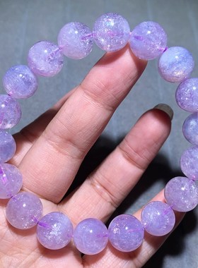 天然奶盖碎冰紫玉晶紫水晶手链梦幻紫晶甜美饰品一物一图送礼物女