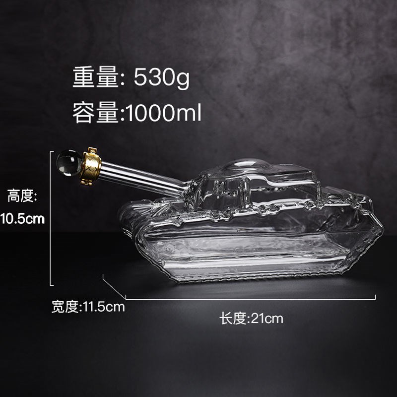 Bubble wine bottle high-end sealed tank glass wine bottle creative B shape bubble wine glass bottle transparent empty bottle home display