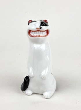 吃不胖钟馗 不仁斋 薛继业 钟馗摆件 客厅 S钟馗+眯眼大笑猫