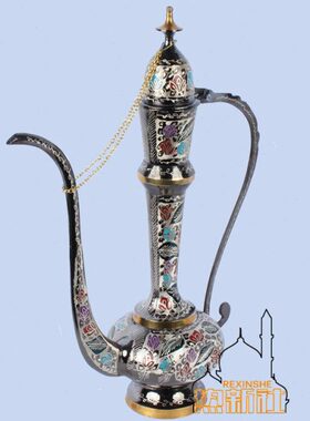 装饰   新款制作巴基斯坦全手工摆设彩点酒壶