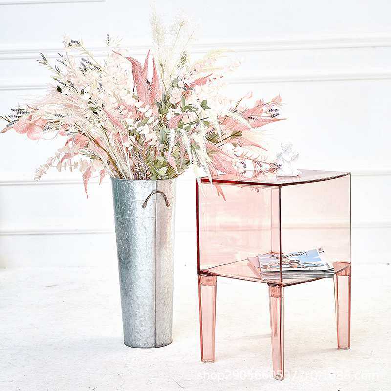 厂家 创意床头柜子简约沙发边柜亚克力网红ins北欧透明收纳柜,淘宝优惠券,粉丝福利购,淘宝优惠卷