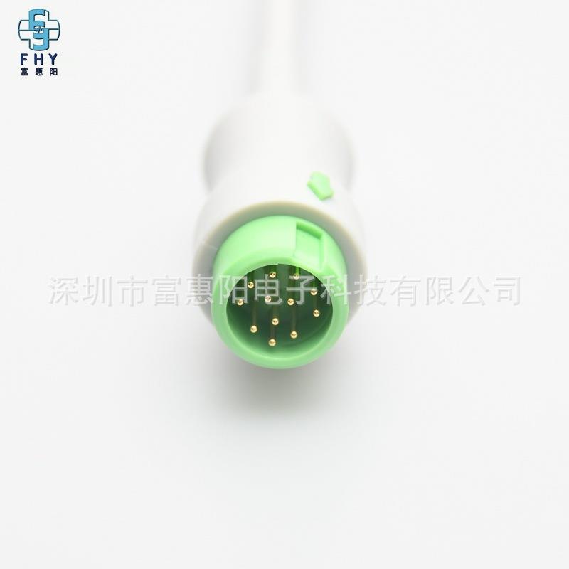 厂家直销心电导联线T5/D6/IPM8/UMEC8/IMEC10监护仪3导心电主电缆 - 图1
