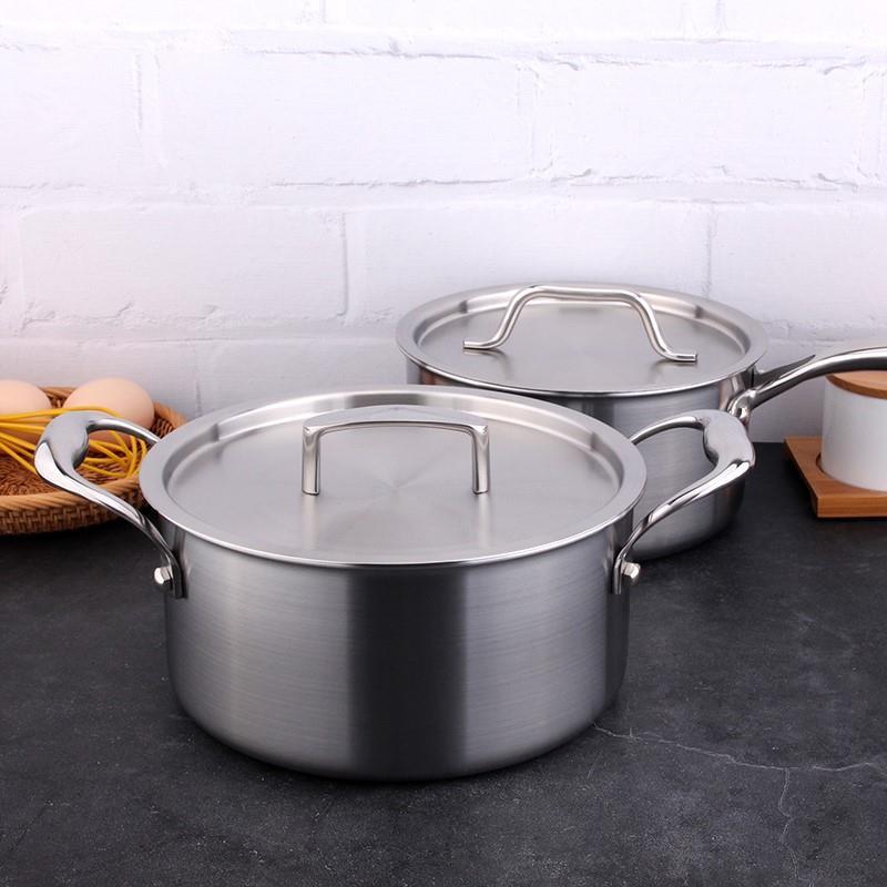 德国304不锈钢盖子下沉式锅盖全钢盖奶锅汤锅煎锅盖16/18/20/24cm - 图2