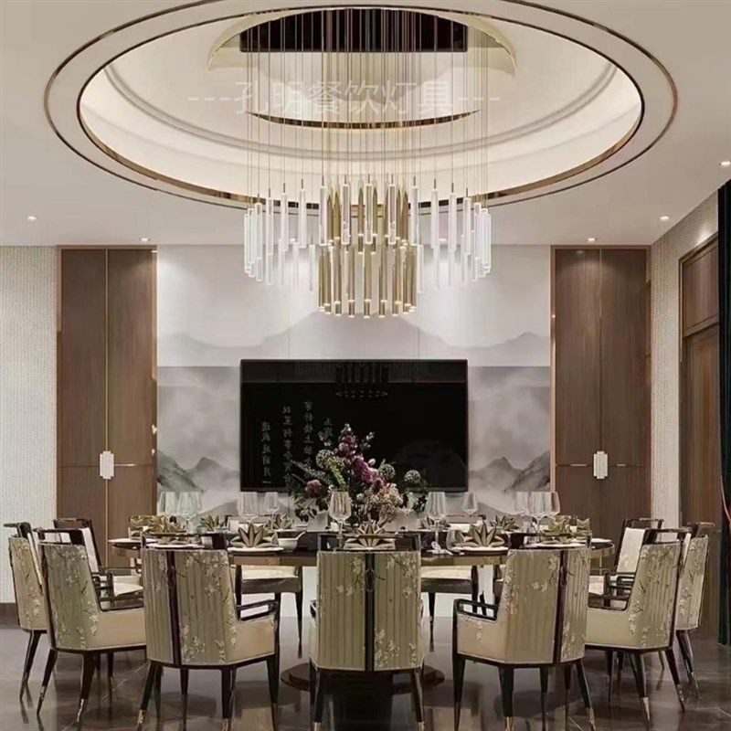 酒店餐饮豪华大包间售楼部洽谈区灯具餐饮包厢饭店大堂雅间吊灯,淘宝优惠券,粉丝福利购,淘宝优惠卷