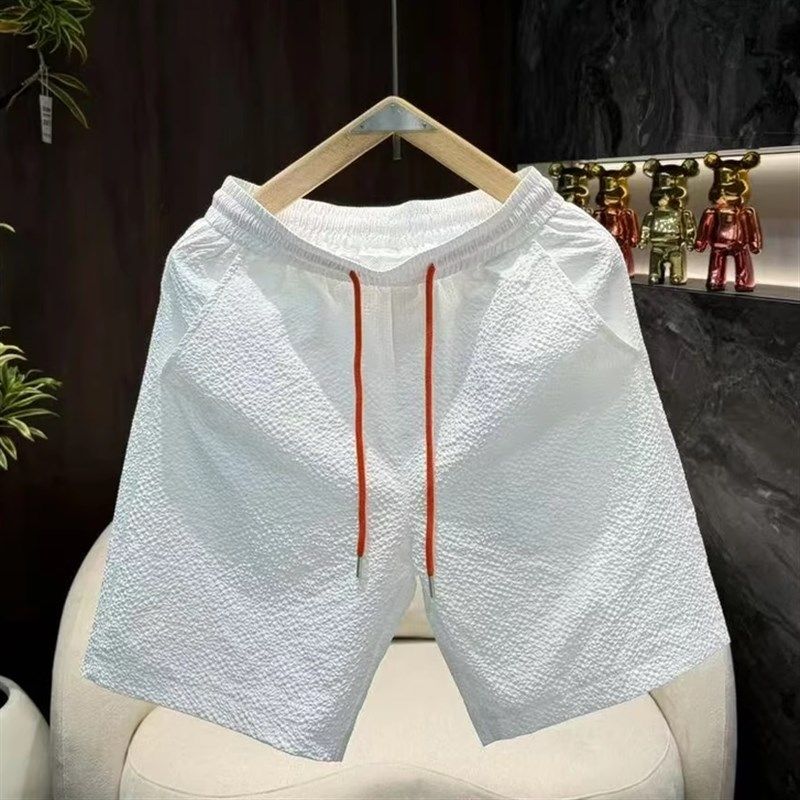 夏季轻薄透气泡泡格速干短裤男士美式休闲简约时尚宽松百搭五分裤,淘宝优惠券,粉丝福利购,淘宝优惠卷