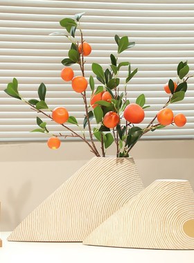 侘寂风客厅入户玄关电视柜酒柜简约白色摆件软装高级感家居装饰品