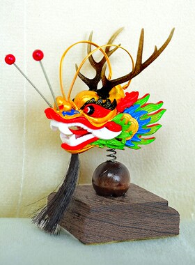 车载树脂龙头摆件公仔吉祥手办龙舟模型传统工艺制作古典纪念品