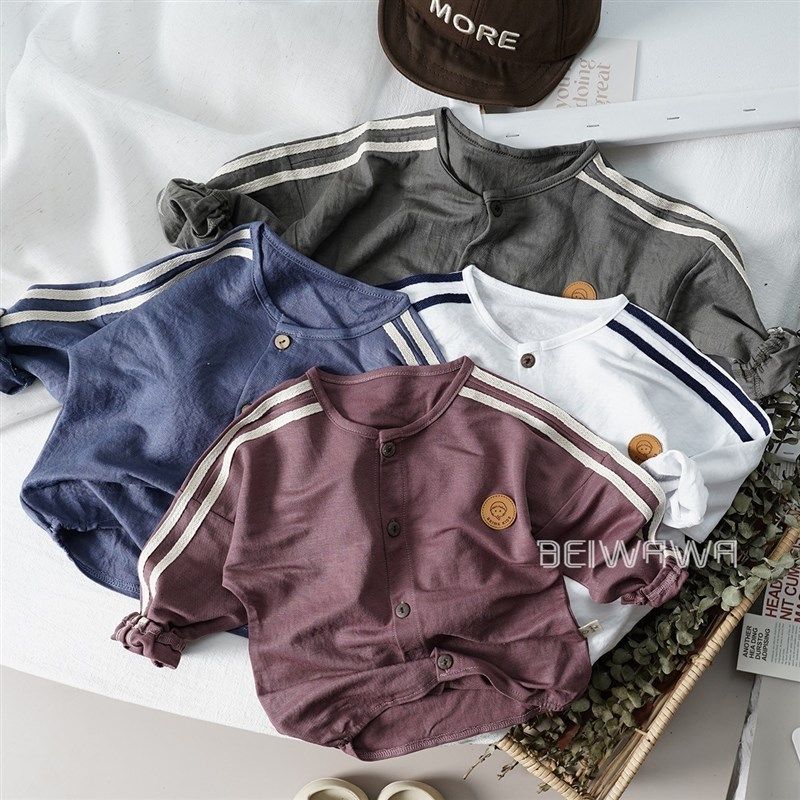 夏季薄款儿童宝宝凉感冰丝棉外套 男女婴童圆领系扣开衫防晒服,淘宝优惠券,粉丝福利购,淘宝优惠卷