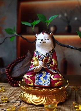 可装藏东北五大狐黄大仙真身桌面摆件常I蟒白柳灰蛇堂口供奉装饰