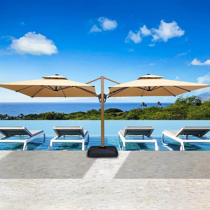 户外遮阳伞双头伞露天阳台别墅花园大太阳伞棚商用室外摆摊罗马伞,淘宝优惠券,粉丝福利购,淘宝优惠卷