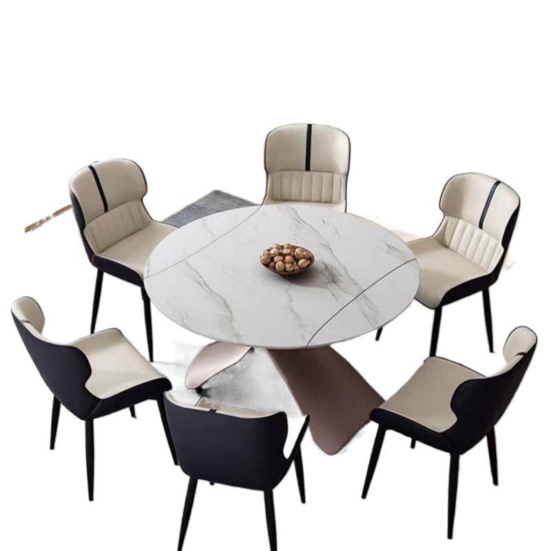 多功能升降茶几餐桌移动两用一体式小户型客厅岩板可方可变圆桌 - 图3