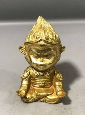 汽车摆件书房铜车载办公室装饰齐天大圣孙悟空斗战胜佛品