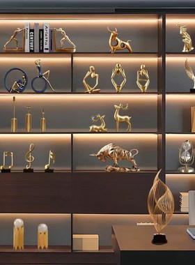 电视背景墙摆件轻奢树脂摆件家居客厅办公室酒柜摆设电视柜书柜书