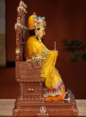 龙五爷神像广济龙王财神像彩绘五爷像五台山树脂财神爷真身摆件