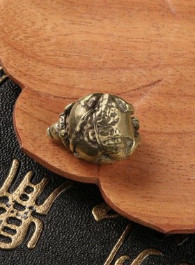 古玩铜器手工实心大象黄铜小摆件复古黄铜工艺品摆件收藏直供