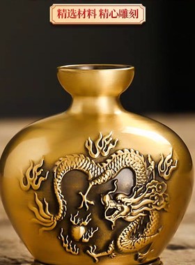 避火龙瓶子厨房西北角化解黄水晶东北纯铜葫芦摆件乔迁五帝钱新居