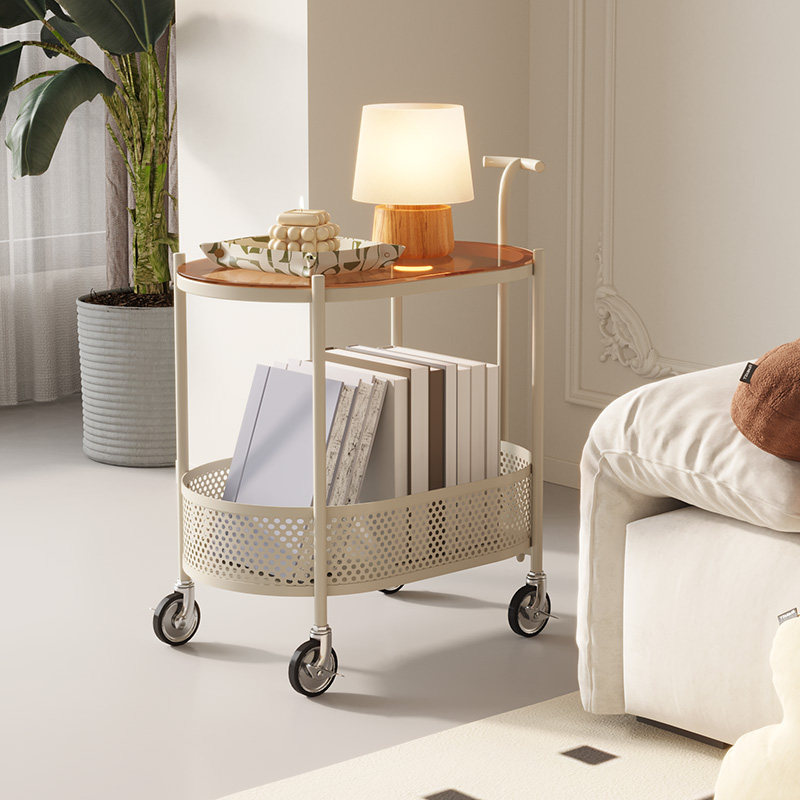 奶油风可移动带轮客厅小推车沙发边几网红极简卧室牀头边桌小茶几,淘宝优惠券,粉丝福利购,淘宝优惠卷