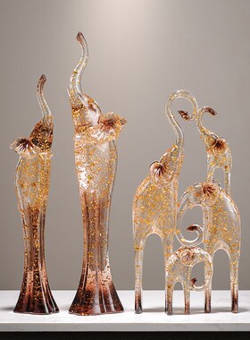 福象临门招财大象摆件玄关客厅电视酒柜轻奢高档装饰乔迁开业礼物