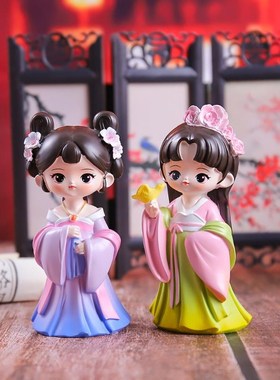 国潮风古韵十大美女小摆件桌面电视柜装饰品精致小礼品