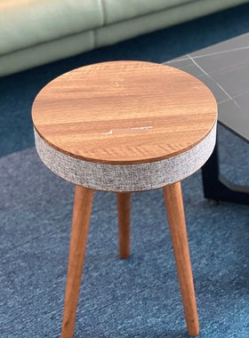 北欧智能茶几小桌子无线充电蓝牙音箱家用可移动角几音响沙发边几